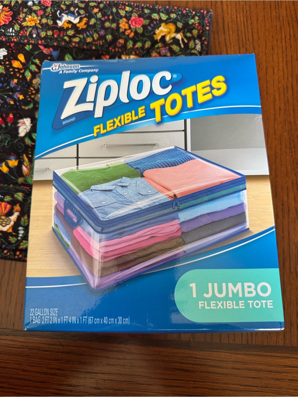 NEW Ziploc Flexible Totes Jumbo 22 Gallon Size Bag 1 Count Sealed